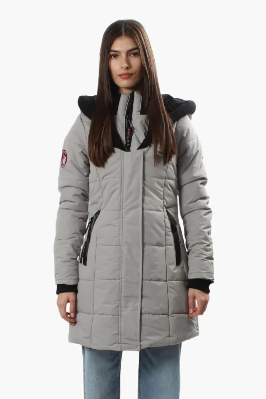 Canada Weather Gear Solid Ribbed Hood Parka Jacket - Grey sold by Fairweather