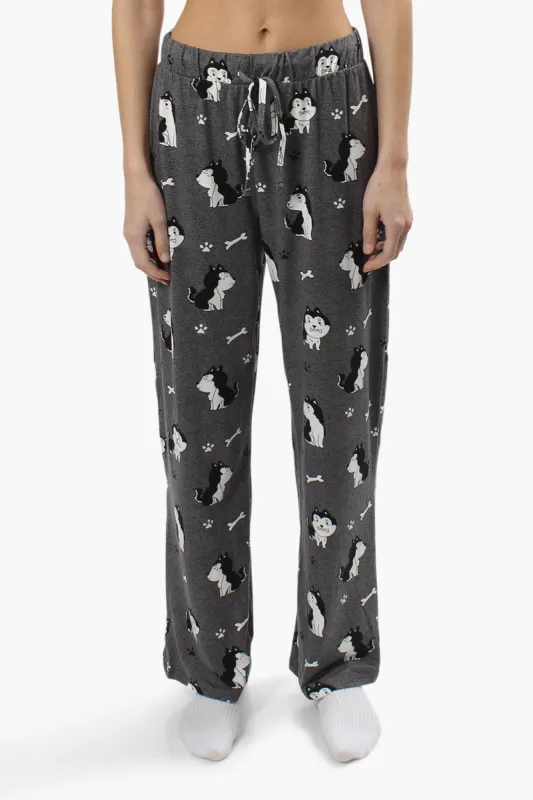 Canada Weather Gear Dog Print Pajama Pants - Grey sold by Fairweather