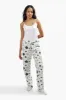 Cuddly Canuckies Plush Star Print Pajama Pants - White sold by Fairweather