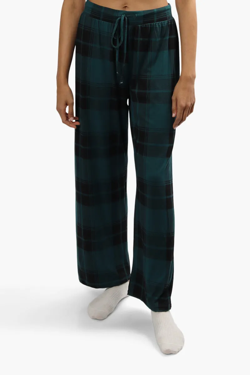 Canada Weather Gear Plaid Print Pajama Pants - Teal sold by Fairweather