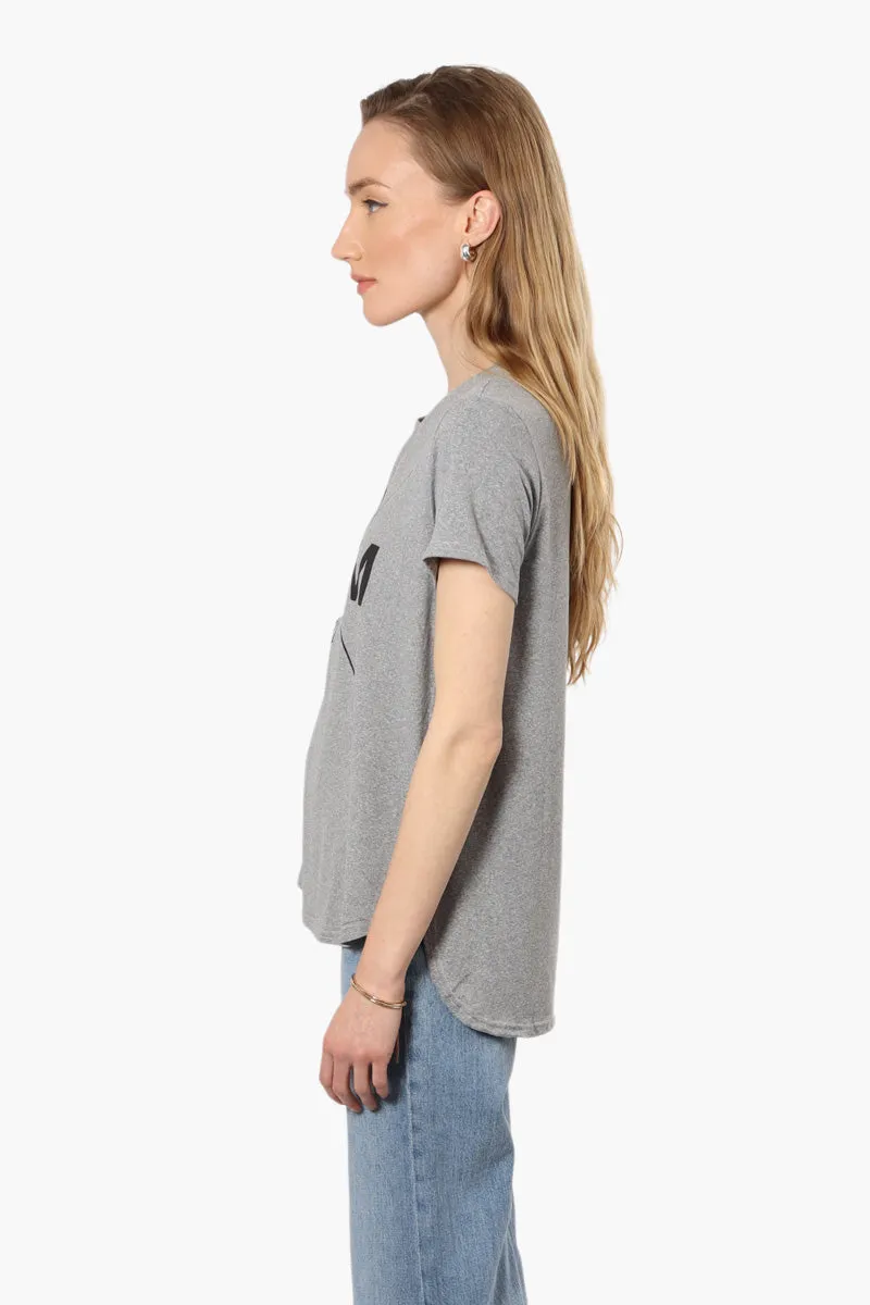 Magazine Mom Life Printed High Low Tee - Grey sold by Fairweather product image thumbnail 3