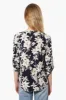 Beechers Brook Floral Front Pocket Henley Shirt - Navy sold by Fairweather