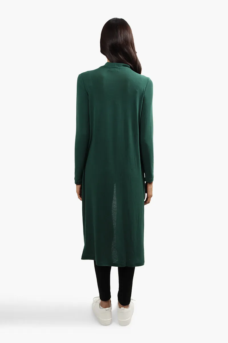 Majora Long Sleeve Open Front Cardigan - Green sold by Fairweather product image thumbnail 4