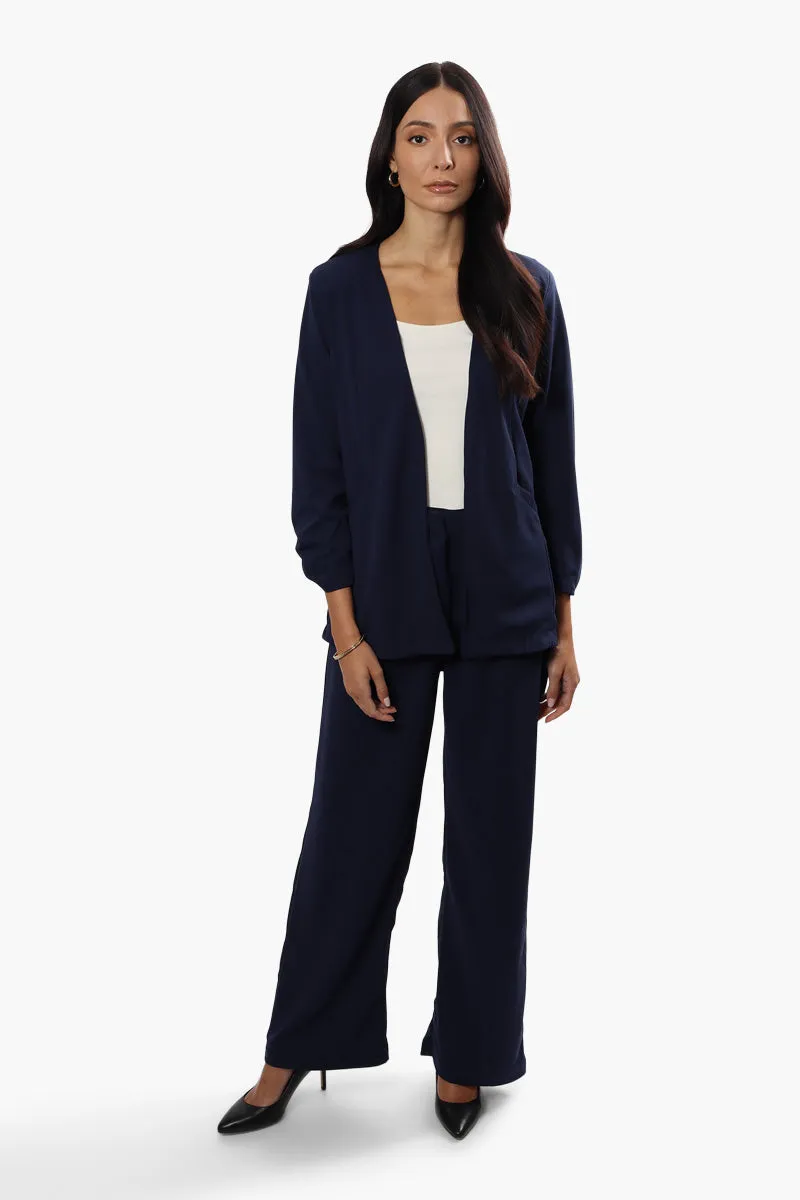 Limite Solid Wide Leg Pants - Navy sold by Fairweather product image thumbnail 2