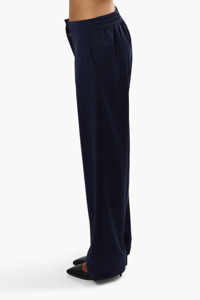 Limite Solid Wide Leg Pants - Navy sold by Fairweather product image thumbnail 3