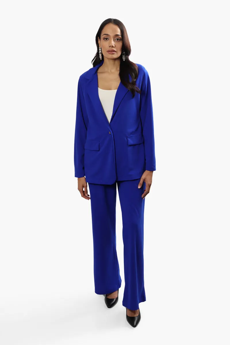 Limite Solid Wide Leg Pants - Blue sold by Fairweather product image thumbnail 2