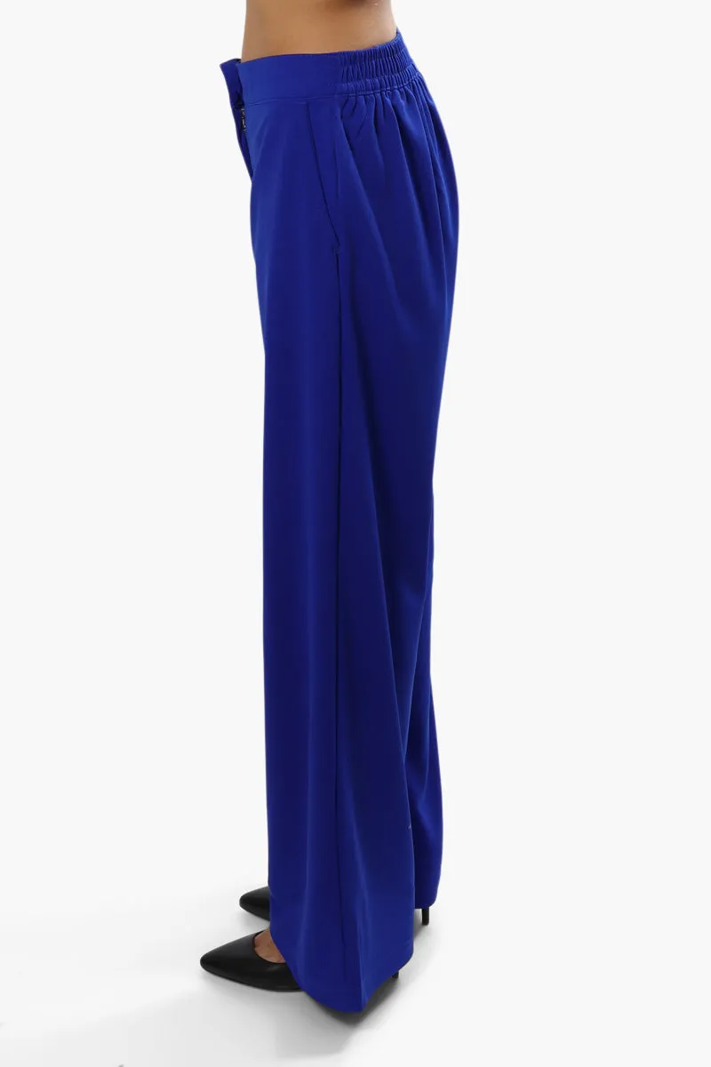 Limite Solid Wide Leg Pants - Blue sold by Fairweather product image thumbnail 3