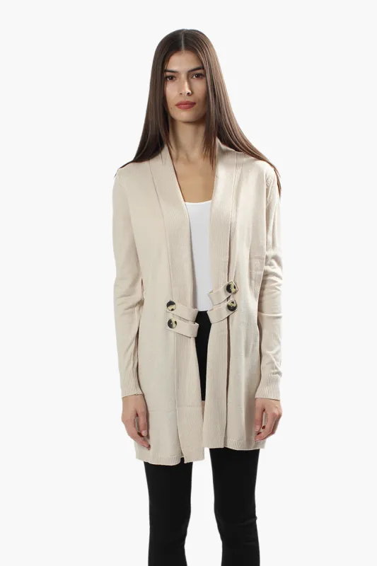 Beechers Brook Long Sleeve Open Cardigan - Cream sold by Fairweather