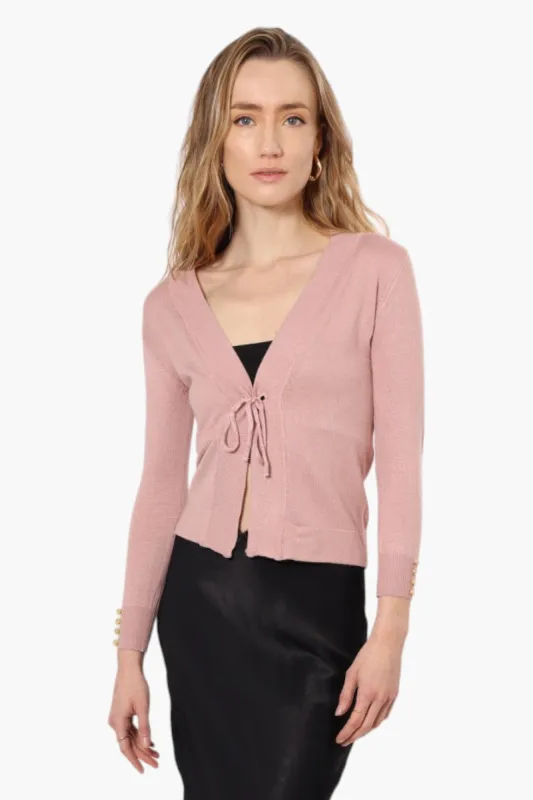 International INC Company Front Tie Shrug Cardigan - Pink sold by Fairweather