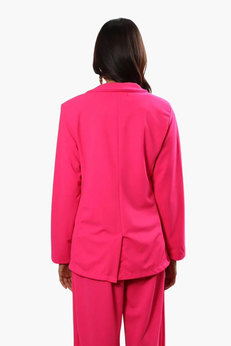 Limite Solid Single Button Blazer - Pink sold by Fairweather product image thumbnail 4