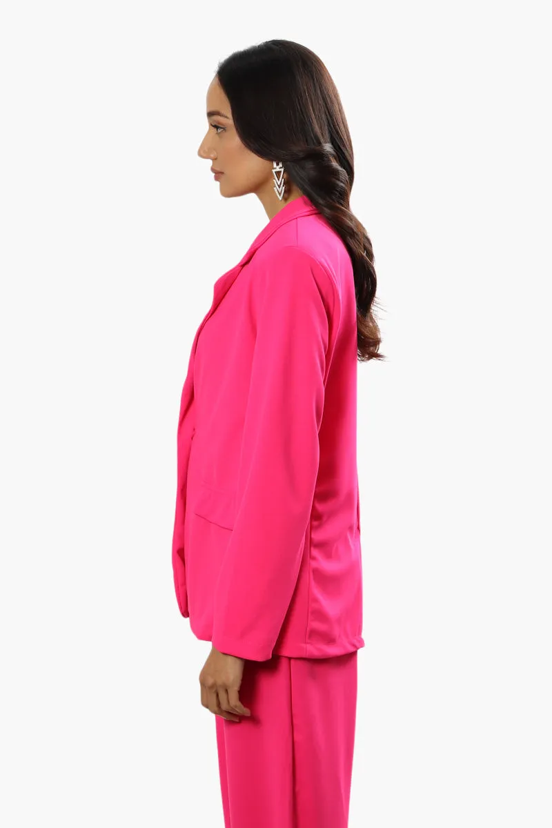 Limite Solid Single Button Blazer - Pink sold by Fairweather product image thumbnail 3