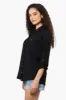 Urbanology Roll Up Sleeve Button Down Shirt - Black sold by Fairweather