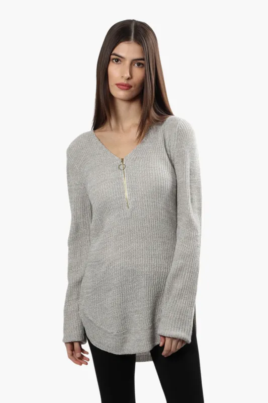 International INC Company Striped Pullover Sweater - Grey sold by Fairweather