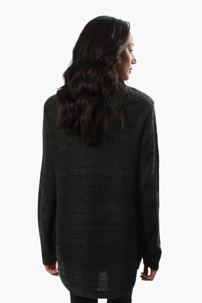 International INC Company Split Neck Knit Pullover Sweater - Olive sold by Fairweather product image thumbnail 3