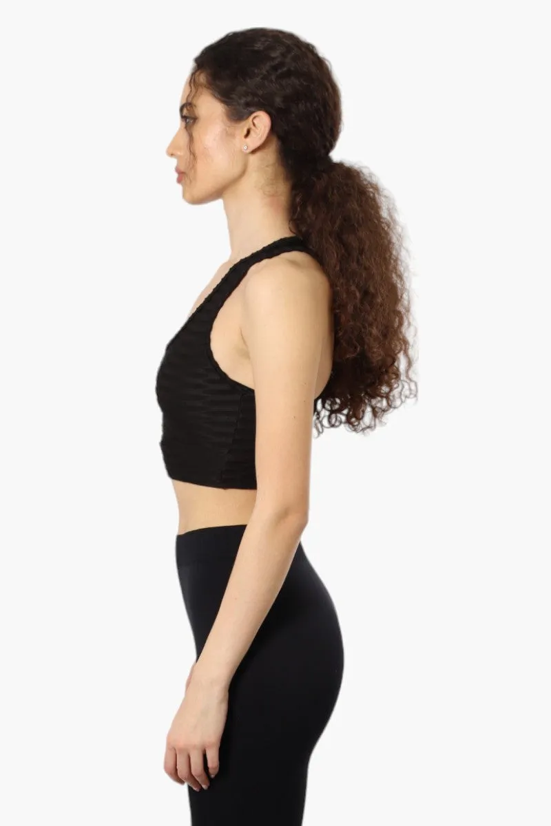 Toxika Basic Waffle Tank Top - Black sold by Fairweather product image thumbnail 3