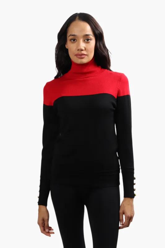 International INC Company Colour Block Pullover Sweater - Red sold by Fairweather