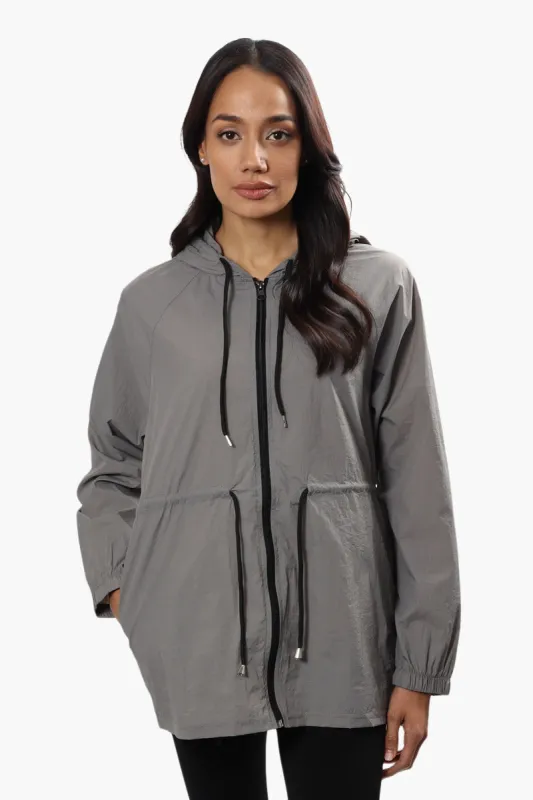 Canada Weather Gear Hooded Windbreaker Lightweight Jacket - Grey sold by Fairweather