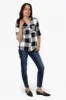 Urbanology Plaid Flap Pocket Button Down Shirt - Black sold by Fairweather