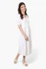 Urbanology Front Tie Puff Sleeve Maxi Dress - White sold by Fairweather