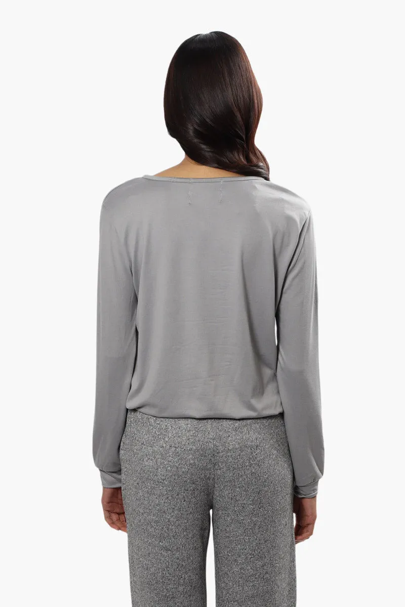 Cuddly Canuckies Martini Print Pajama Top - Grey sold by Fairweather product image thumbnail 4