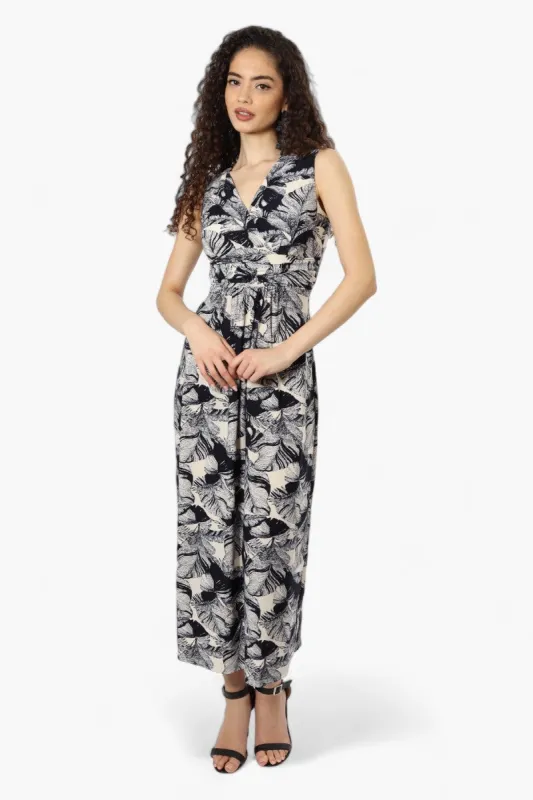 Beechers Brook Floral Sleeveless Crossover Maxi Dress - Black sold by Fairweather