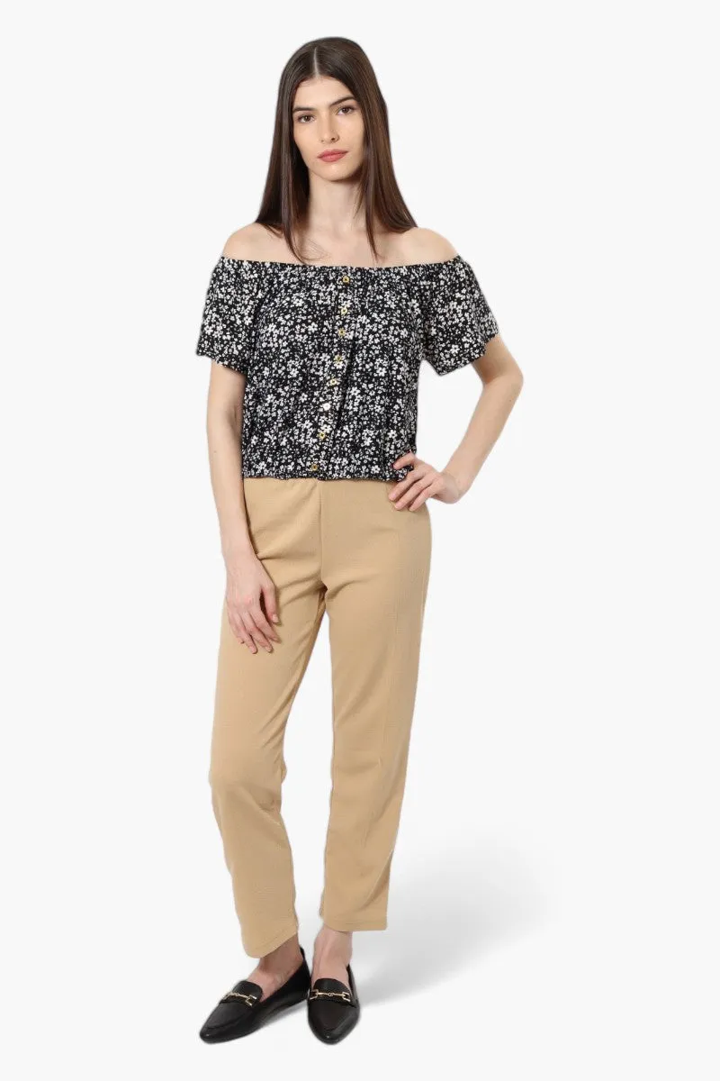 International INC Company Floral Button Down Blouse - Black sold by Fairweather product image thumbnail 2