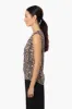 International INC Company Leopard Print Front Zip Tank Top - Beige sold by Fairweather