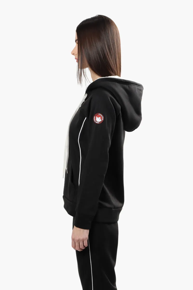 Canada Weather Gear Sherpa Lined Lace Up Hoodie - Black sold by Fairweather product image thumbnail 3