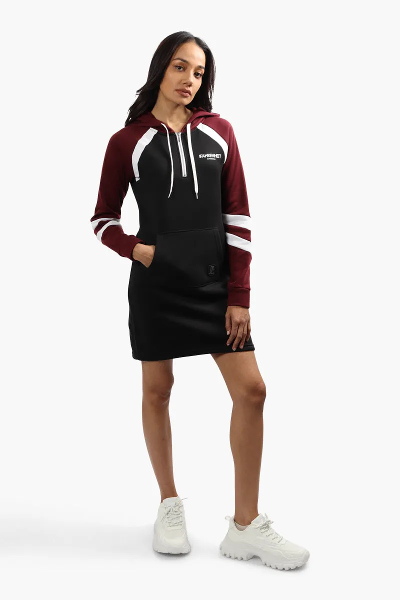 Fahrenheit Half Zip Tunic Hoodie - Black sold by Fairweather product image thumbnail 2