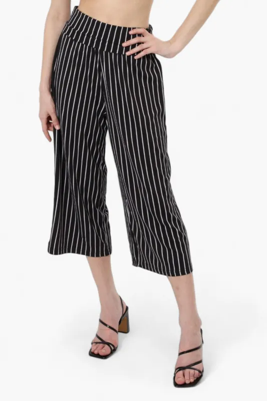 International INC Company Striped Culottes Pants - Black sold by Fairweather