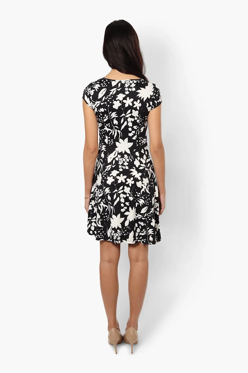 International INC Company Floral Cap Sleeve Day Dress - Black sold by Fairweather product image thumbnail 4