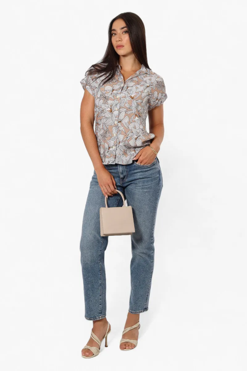 Majora Floral Button Up Shirt - Beige sold by Fairweather product image thumbnail 2