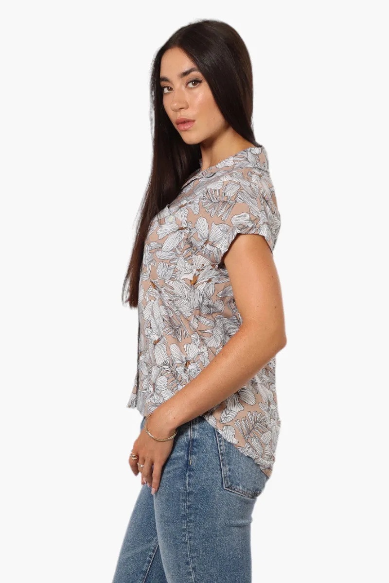 Majora Floral Button Up Shirt - Beige sold by Fairweather product image thumbnail 3