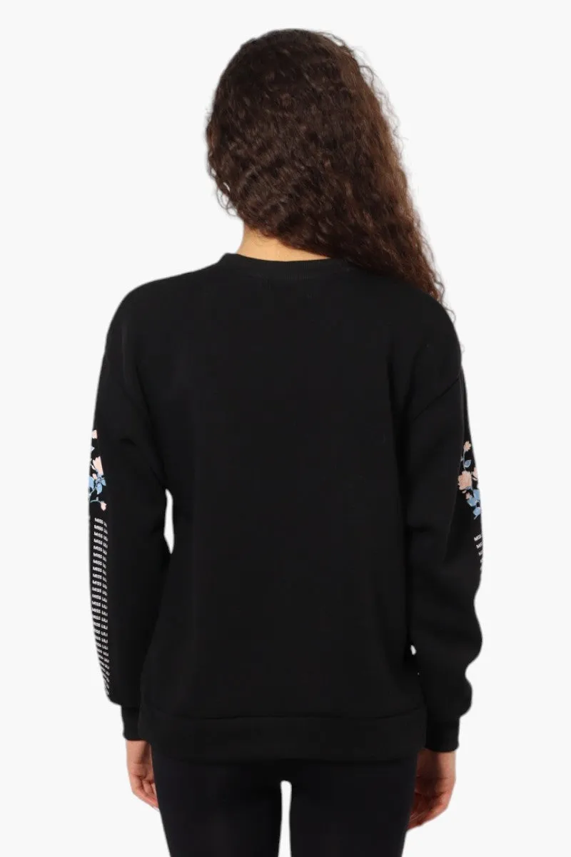 Lili Sport Crewneck Sleeve Detail Sweatshirt - Black sold by Fairweather product image thumbnail 4