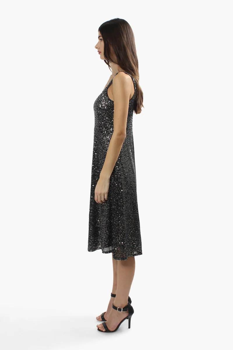Limite Sleeveless Sequin Cocktail Dress - Grey sold by Fairweather product image thumbnail 3