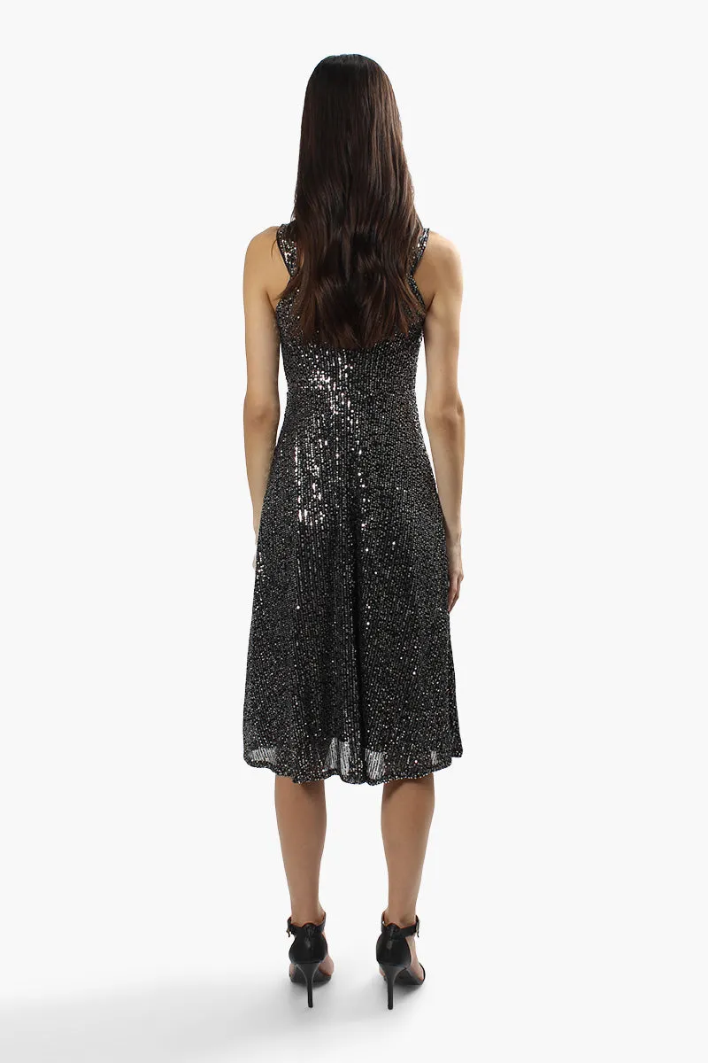 Limite Sleeveless Sequin Cocktail Dress - Grey sold by Fairweather product image thumbnail 4