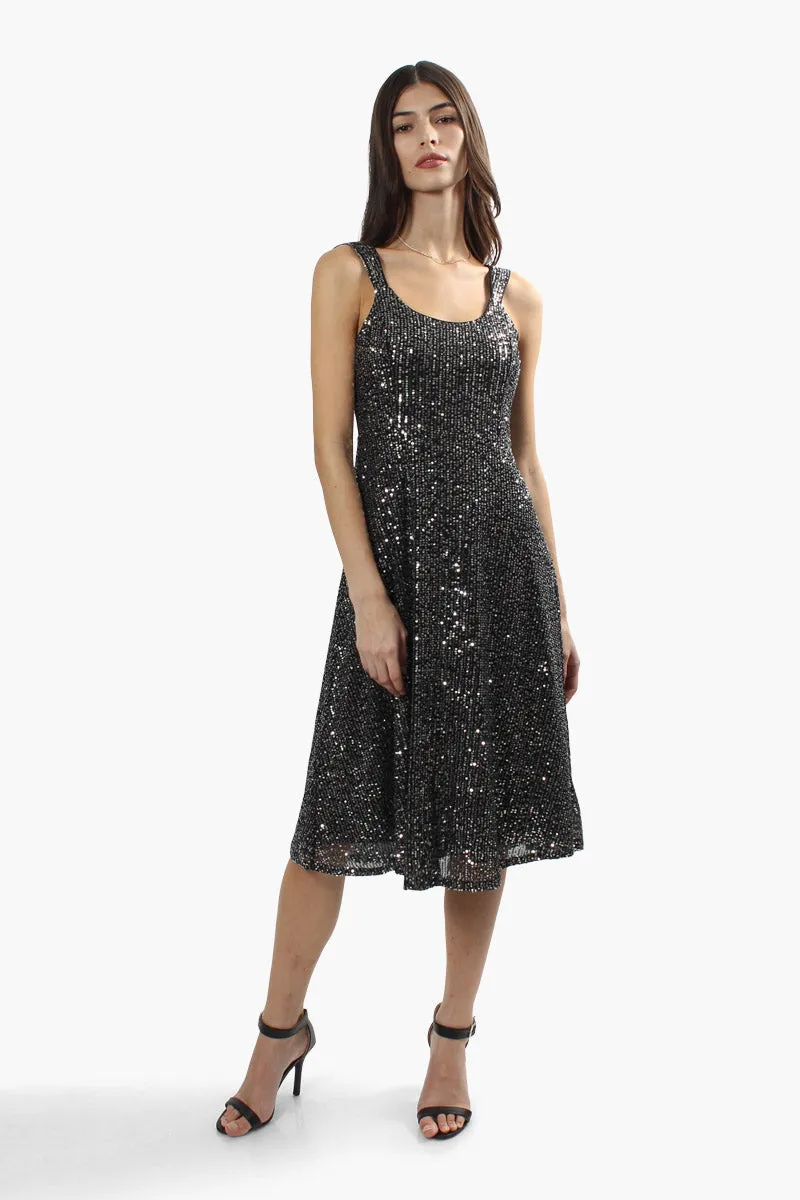 Limite Sleeveless Sequin Cocktail Dress - Grey sold by Fairweather product image thumbnail 2