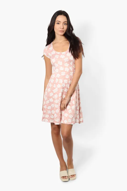 International INC Company Floral Cap Sleeve Day Dress - Pink sold by Fairweather