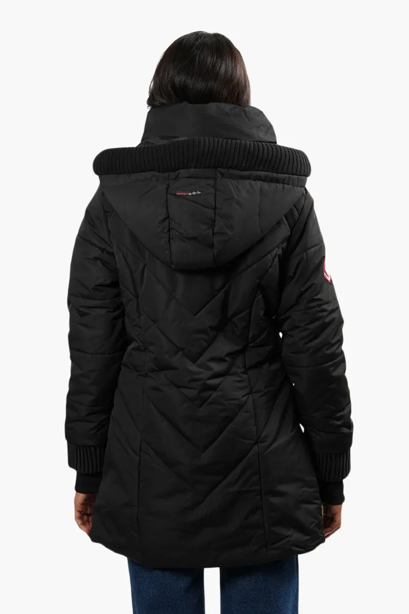Canada Weather Gear Chevron Stitch Parka Jacket - Black sold by Fairweather product image thumbnail 4