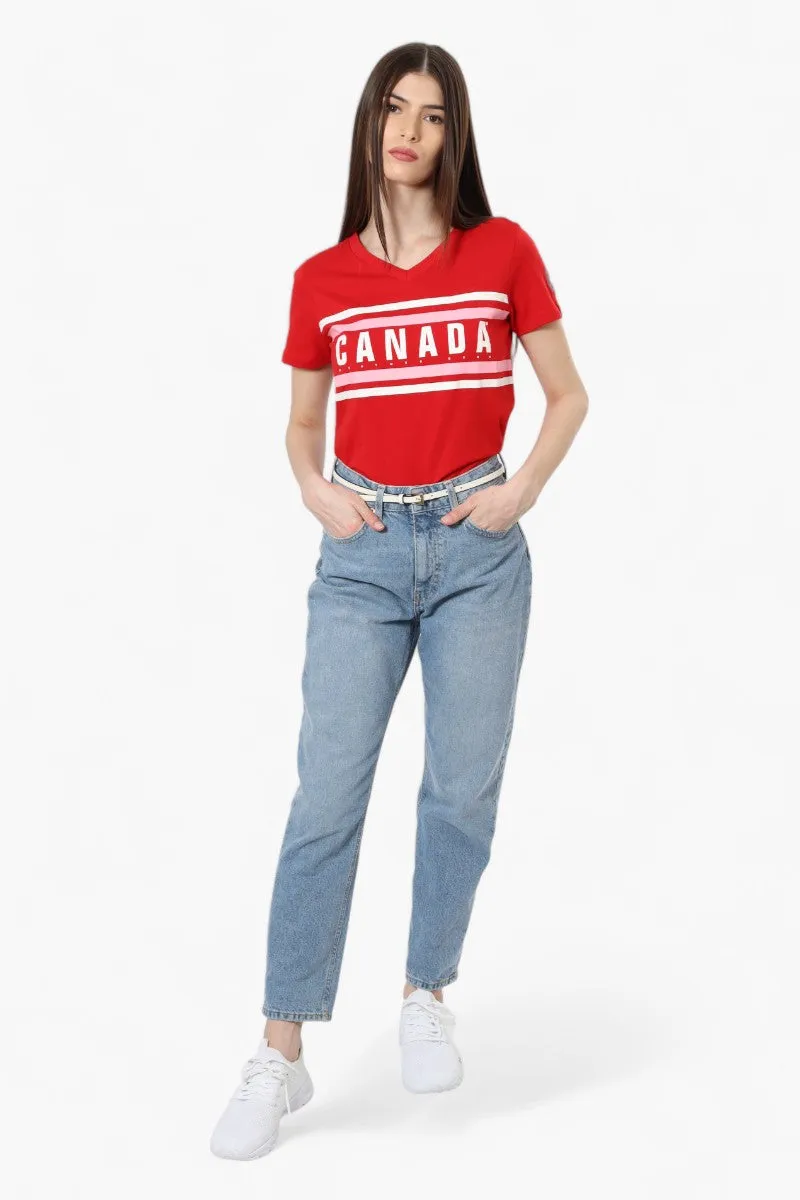 Canada Weather Gear Striped Canada Print Tee - Red sold by Fairweather product image thumbnail 2