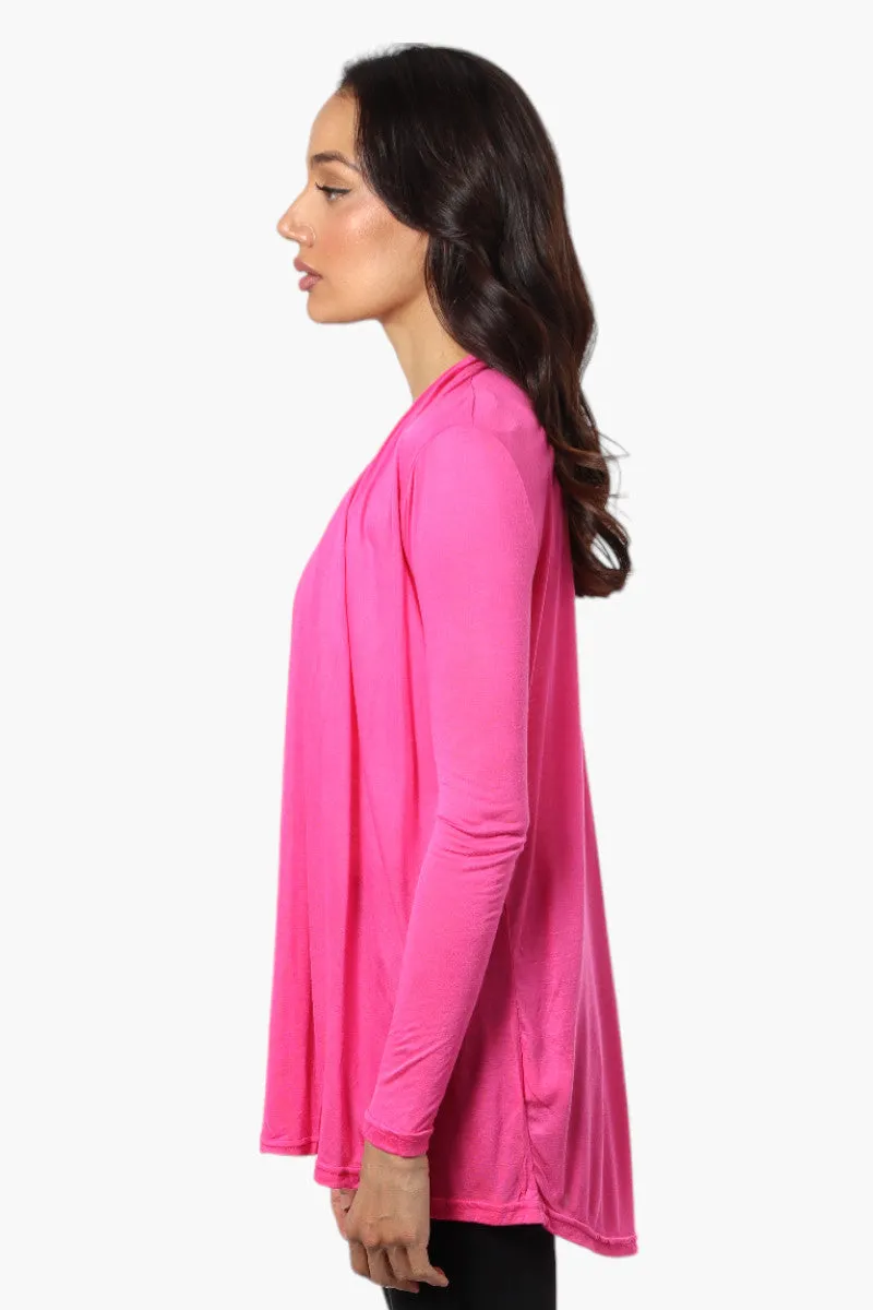 Urbanology Long Sleeve Open Wrap Cardigan - Pink sold by Fairweather product image thumbnail 3