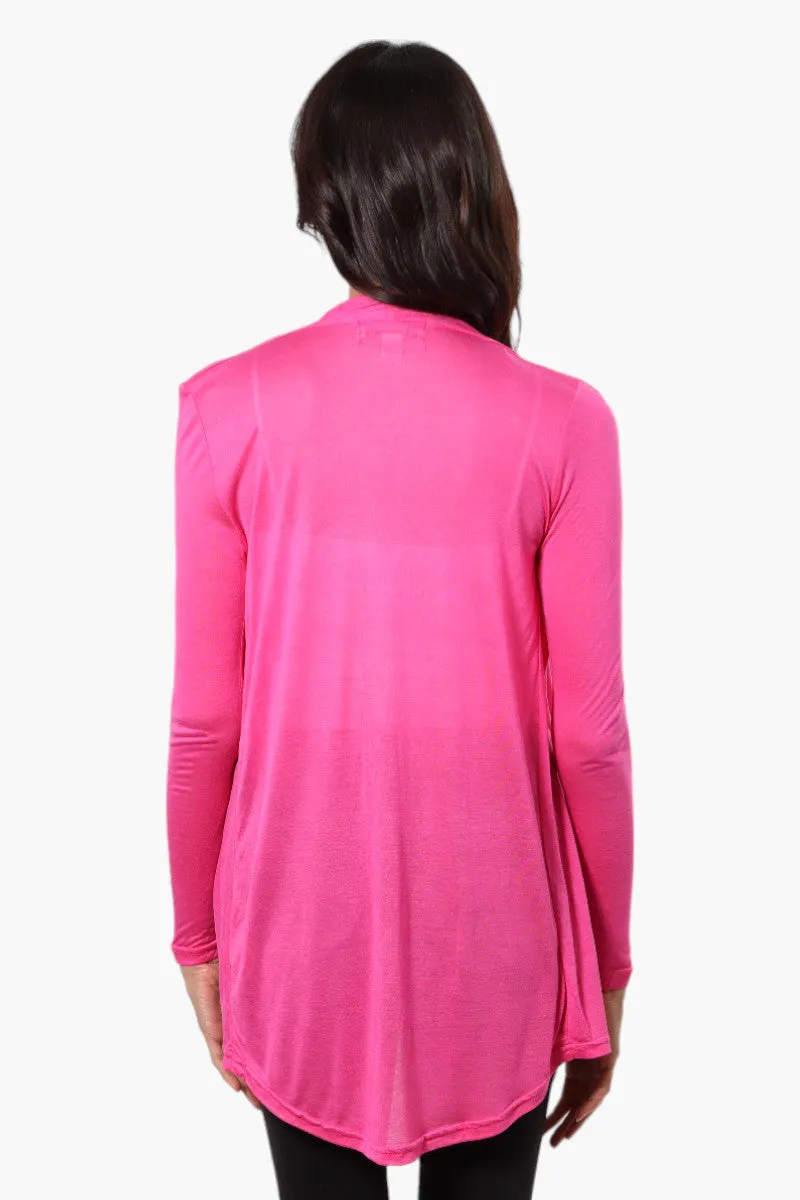 Urbanology Long Sleeve Open Wrap Cardigan - Pink sold by Fairweather product image thumbnail 4