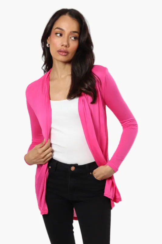 Urbanology Long Sleeve Open Wrap Cardigan - Pink sold by Fairweather