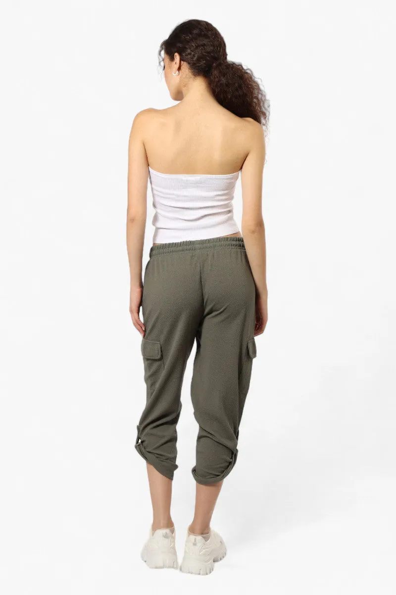 Impress Solid Tie Waist Cargo Pants - Olive sold by Fairweather product image thumbnail 4