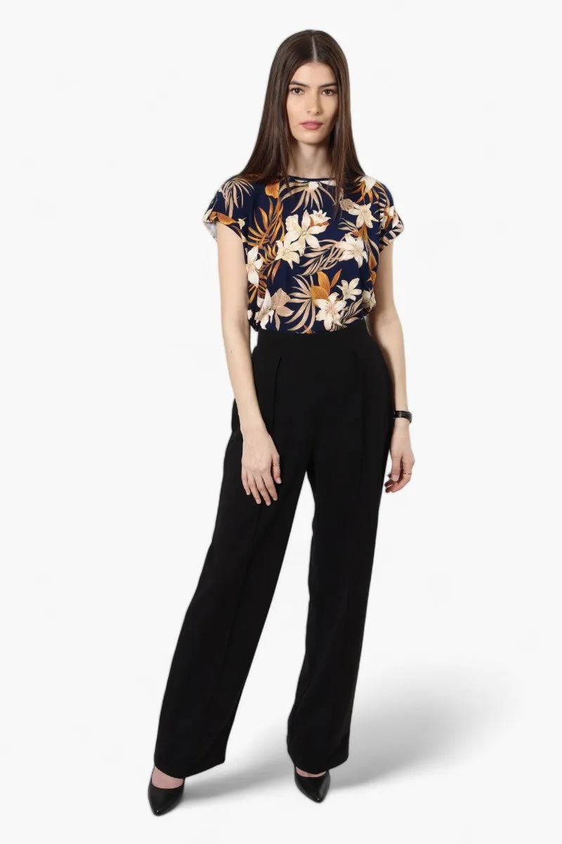 Beechers Brook Floral Cap Sleeve Blouse - Navy sold by Fairweather product image thumbnail 2