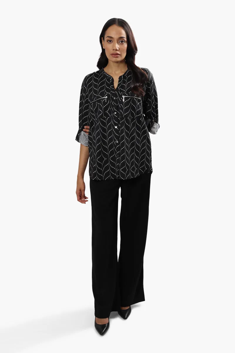 Beechers Brook Patterned Button Up Shirt - Black sold by Fairweather product image thumbnail 2