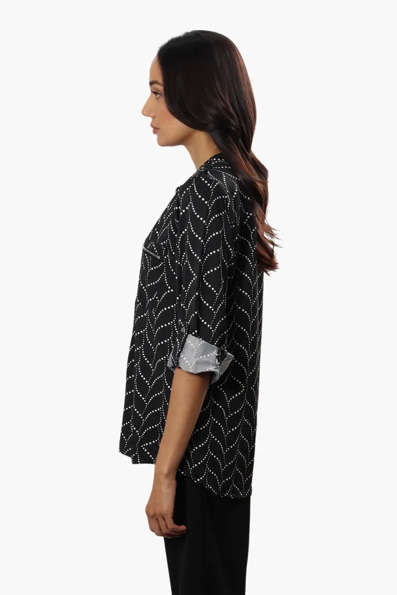 Beechers Brook Patterned Button Up Shirt - Black sold by Fairweather product image thumbnail 3