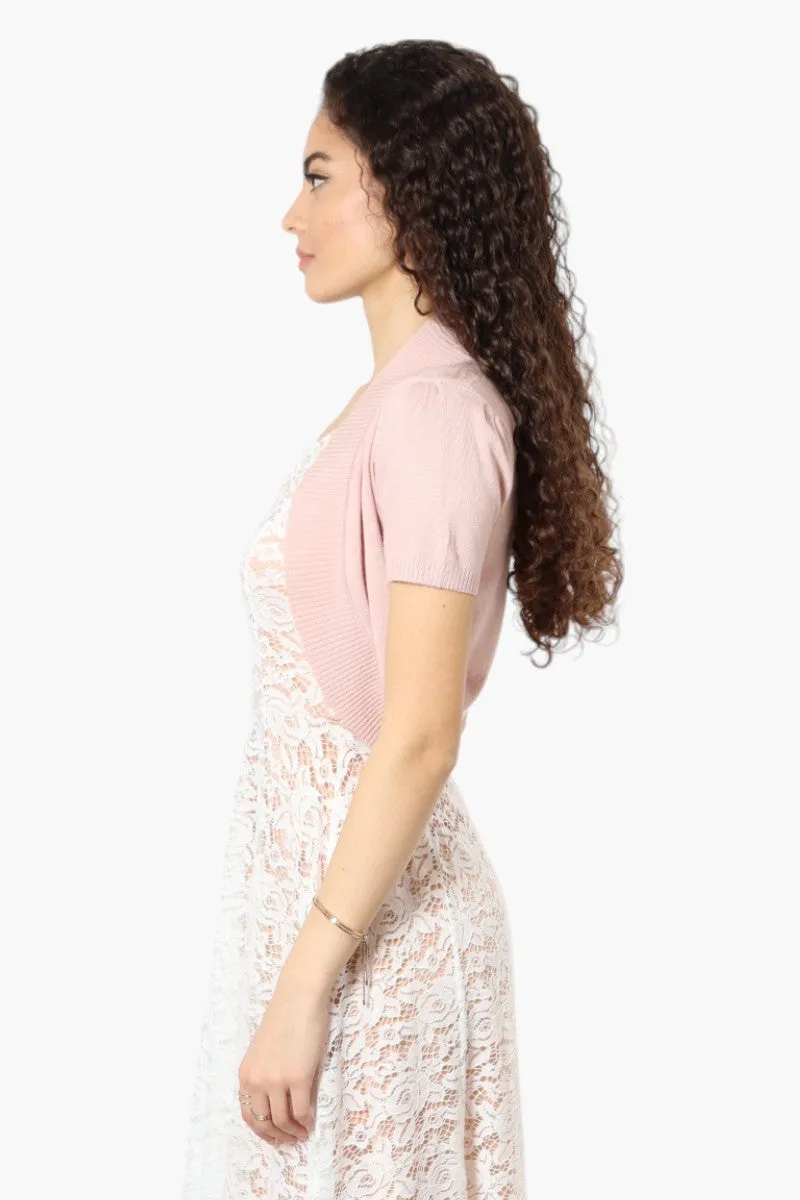 Impress Basic Cap Sleeve Shrug Cardigan - Pink sold by Fairweather product image thumbnail 3