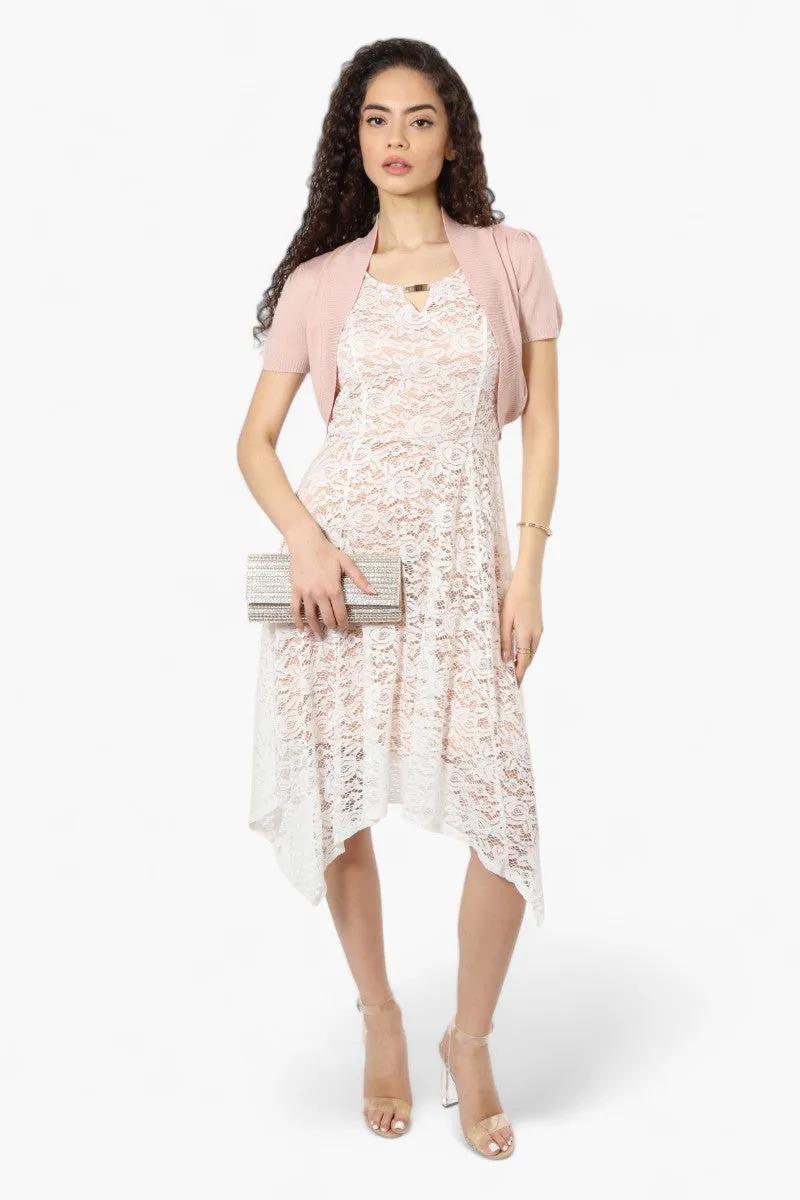 Impress Basic Cap Sleeve Shrug Cardigan - Pink sold by Fairweather product image thumbnail 2