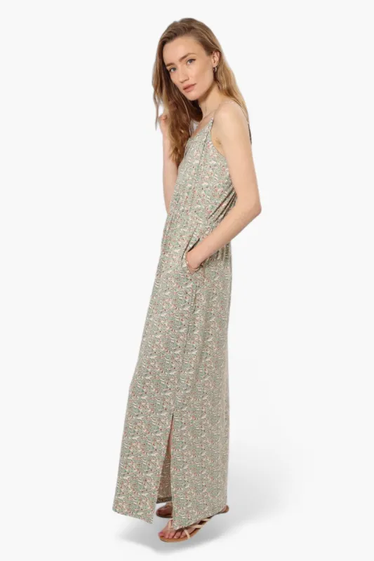 Beechers Brook Floral Sleeveless Maxi Dress - Green sold by Fairweather